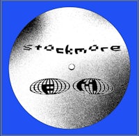 a black and white disc with the word stockmore on it